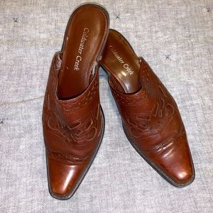 Coldwater Creek Leather Mules 7 1/2